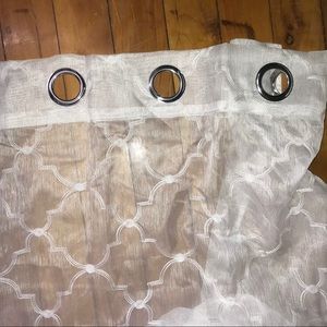 Two White Curtain Panels